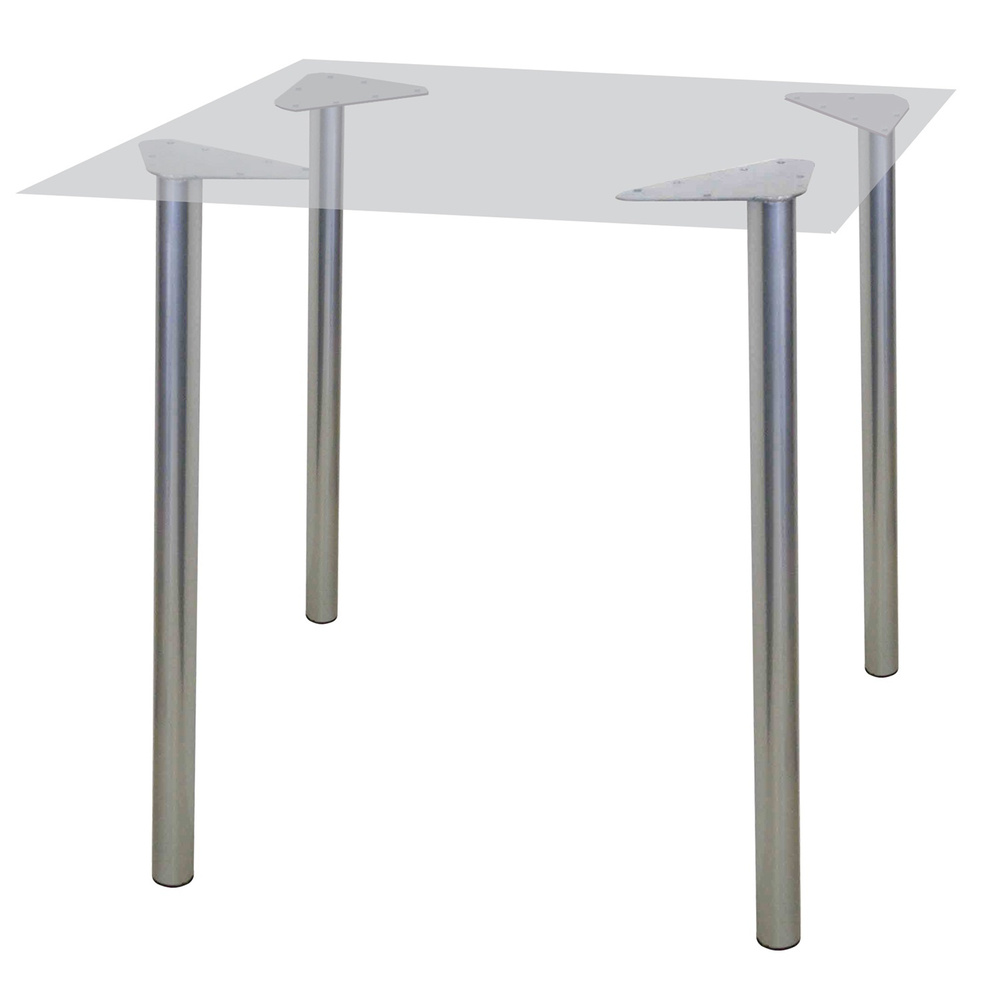 Рама для стола ДЕБЮТ "Альфа", D 42 мм, H 70 см, металлическая, серебристая  #1