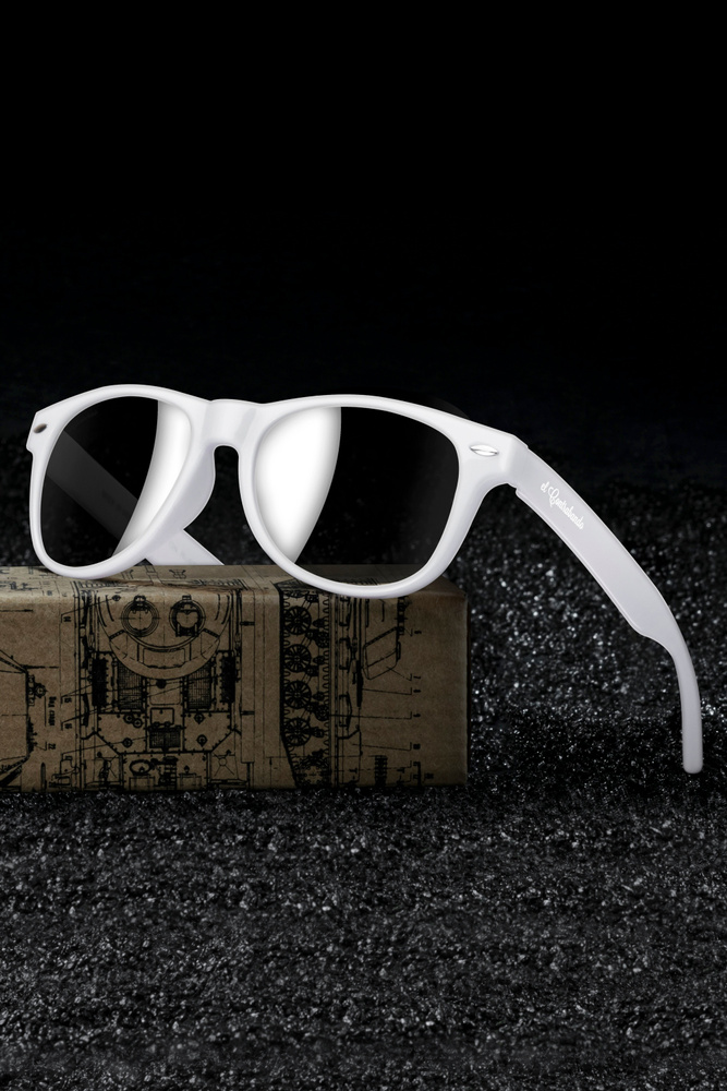 Frame White Black/ Очки солнцезащитные женские,мужские/ очки солнце защитные мужские/очки от солнца/ #1