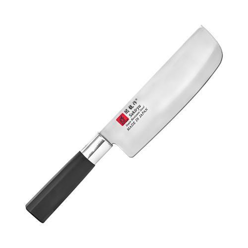 Нож кухонный "Токио" двусторонняя заточка,сталь нерж.,пластик, длина 295/165, ширина 50мм  #1
