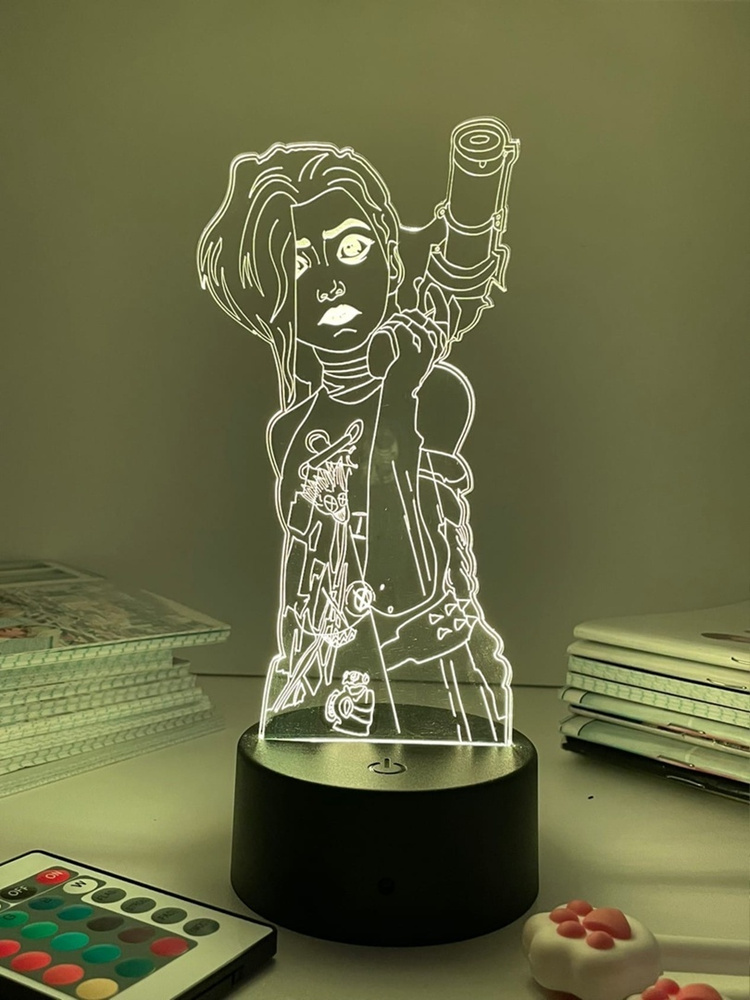 3D светильник-ночник, лампа Arcane : League of Legends , Джинкс , 16 цветов  #1