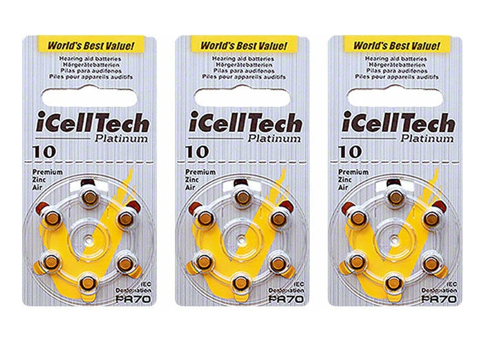 ICellTech Батарейка PR70 (ZA10, V10, DA230), Воздушно-цинковый тип, 18 шт  #1