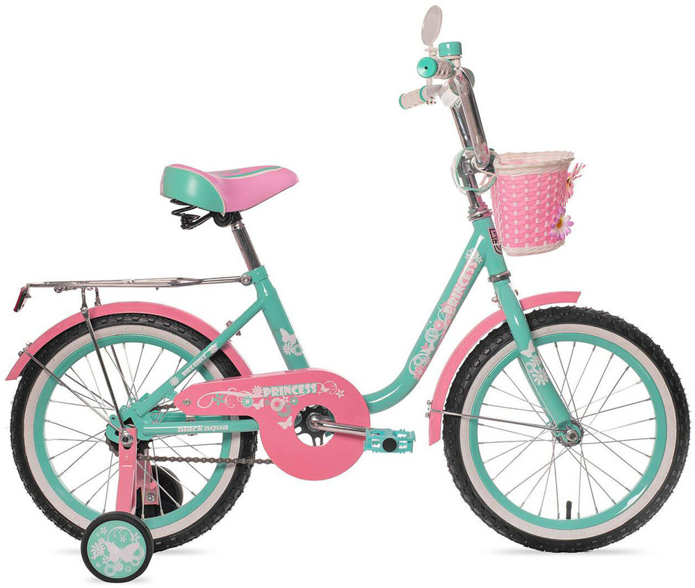 Велосипед детский BLACK AQUA Princess 16" 1s мятный/розовый #1