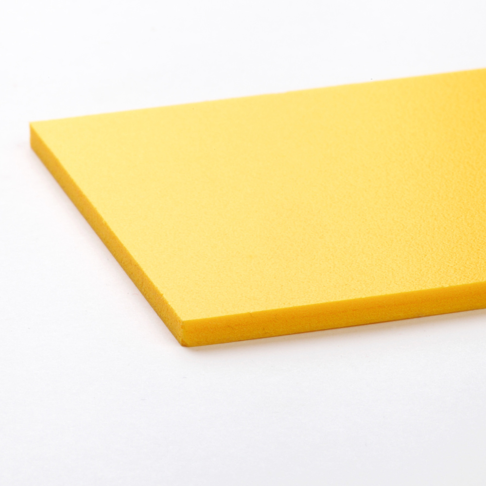 Листовой ПВХ пластик желтый, формата А2, толщиной 3 мм, для моделирования и творчества  #1