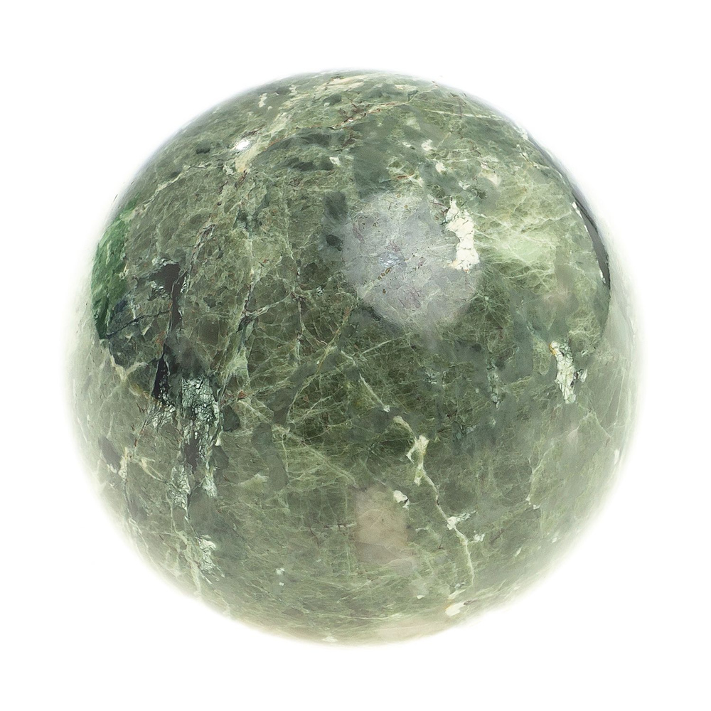 Шар из натурального жадеита 6 см / шар декоративный / шар для медитаций / каменный шарик / сувенир из #1