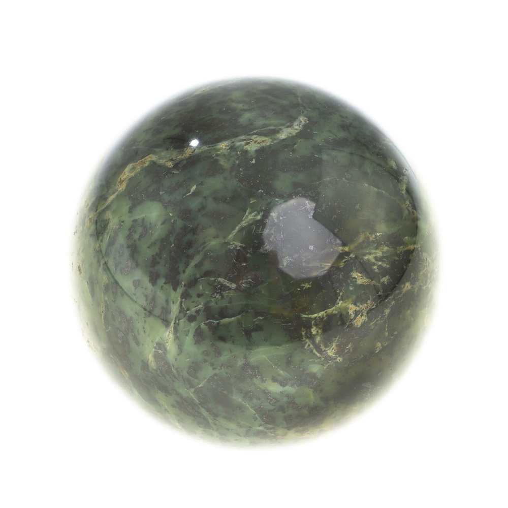 Шар из нефрита 11,5 см / сувенир из камня #1