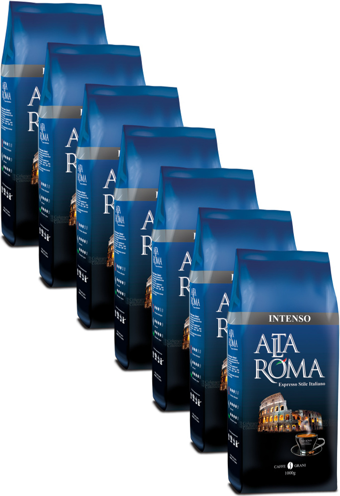 Кофе Alta Roma Intenso в зернах 1 кг, комплект: 7 упаковок по 1 кг #1