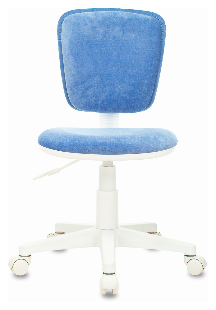Кресло детское Бюрократ CH-W204NX голубой Velvet 86 крестовина пластик пластик белый  #1