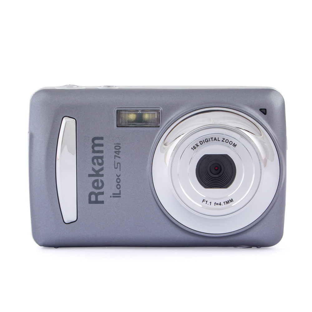 Rekam Компактный фотоаппарат Камера цифровая Rekam iLook 740i чёрный, темно-серый  #1