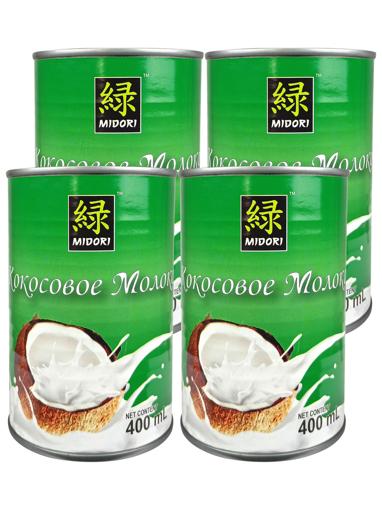 Кокосовое молоко 7% Midori, 400 мл - 4 шт #1