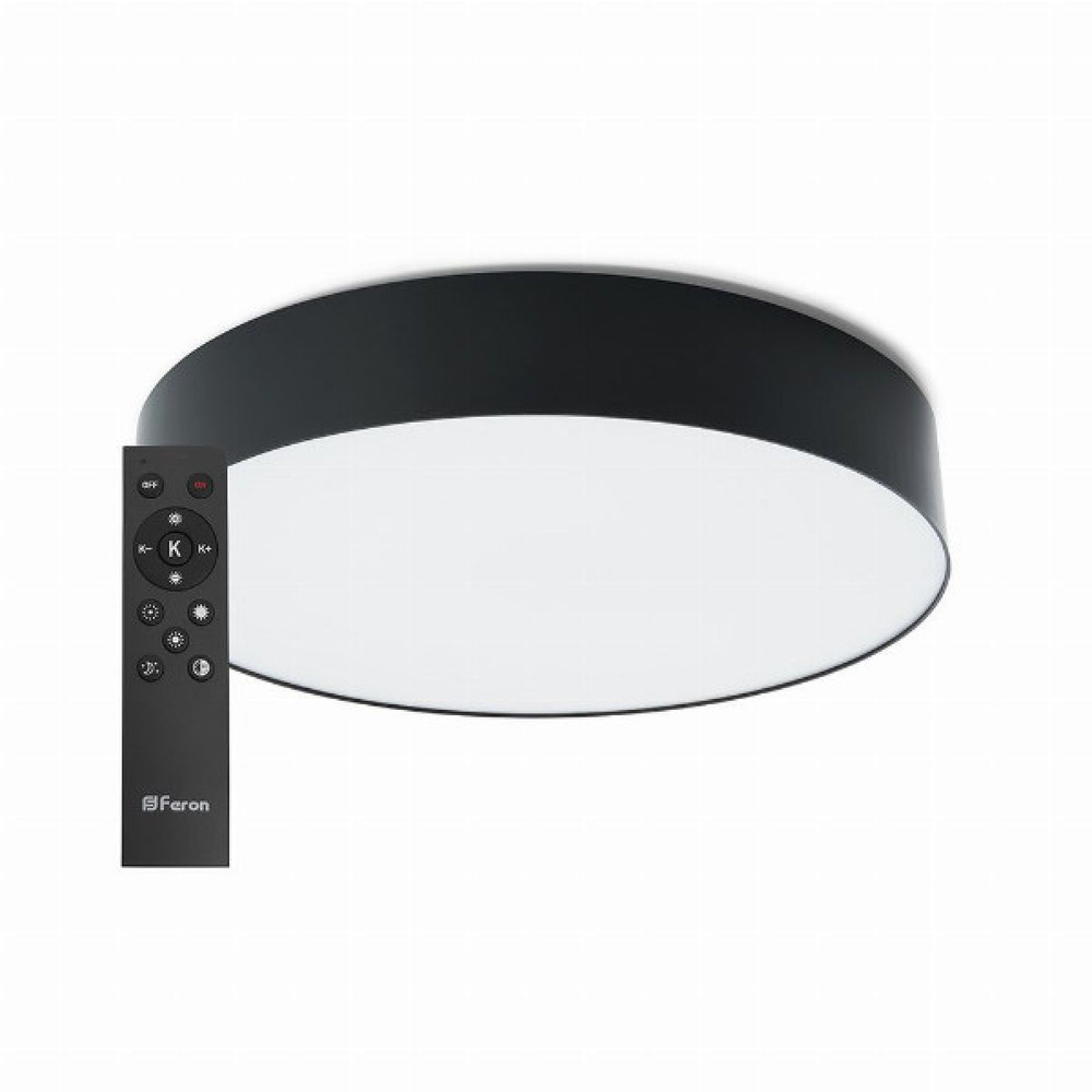 Светодиодный led управляемый светильник Feron AL6200 Simple matte тарелка 165Вт 3000К-6500K черный 650*650*85 #1