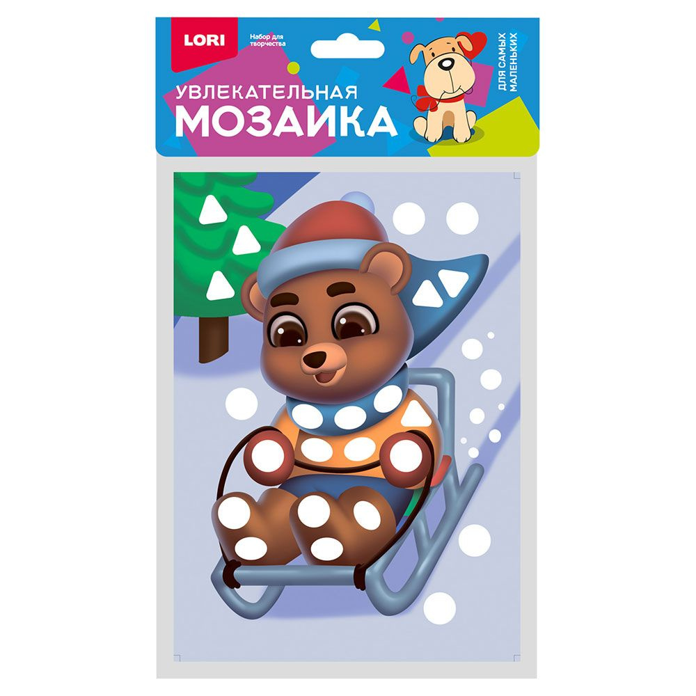 Набор для детского творчества Увлекательная мозаика (металлизированная) малый набор "Медвёжонок" Км-039 #1