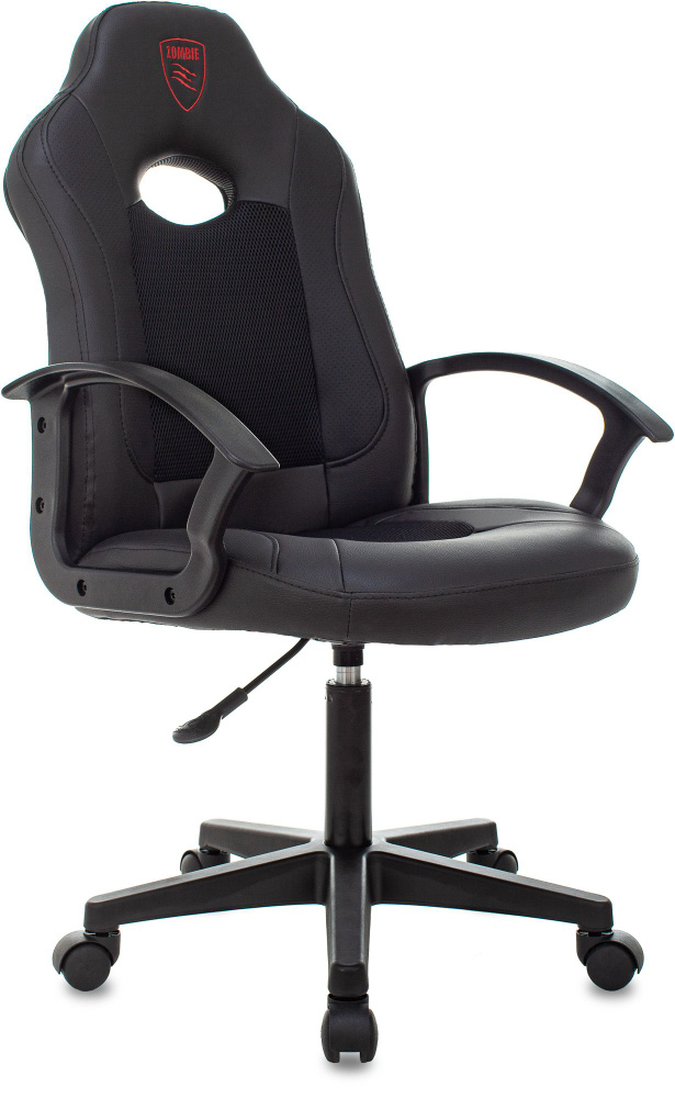 Кресло игровое Zombie 11LT черный эко.кожа/ткань крестов. пластик черный  #1
