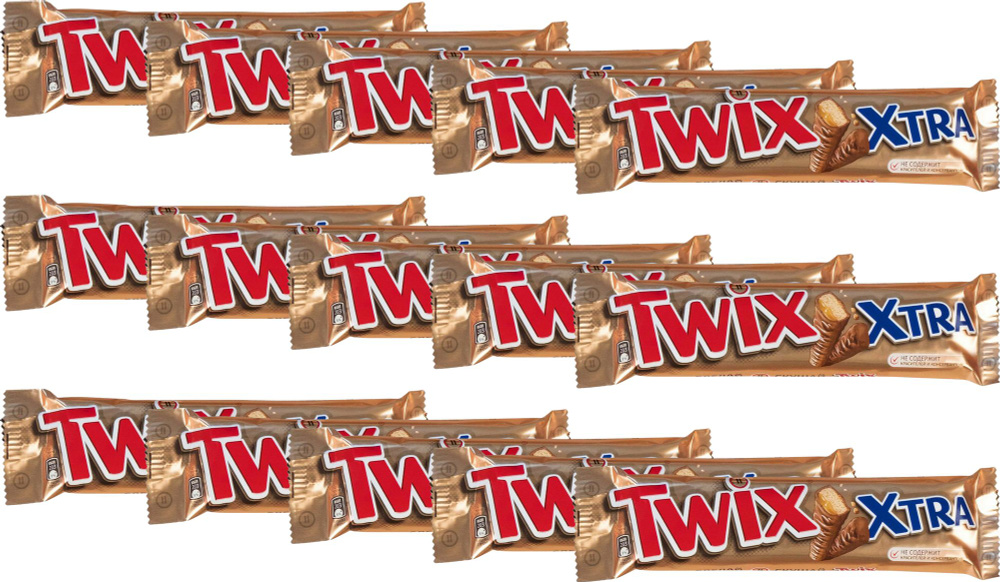 Батончик Twix Xtra шоколадный, комплект: 15 упаковок по 82 г #1