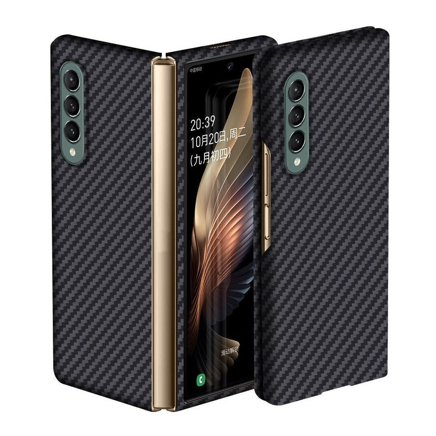 Кевларовый чехол DiXiS Carbon Case для Samsung Z FOLD 3 (BSZF3-CMB) чёрный матовый  #1