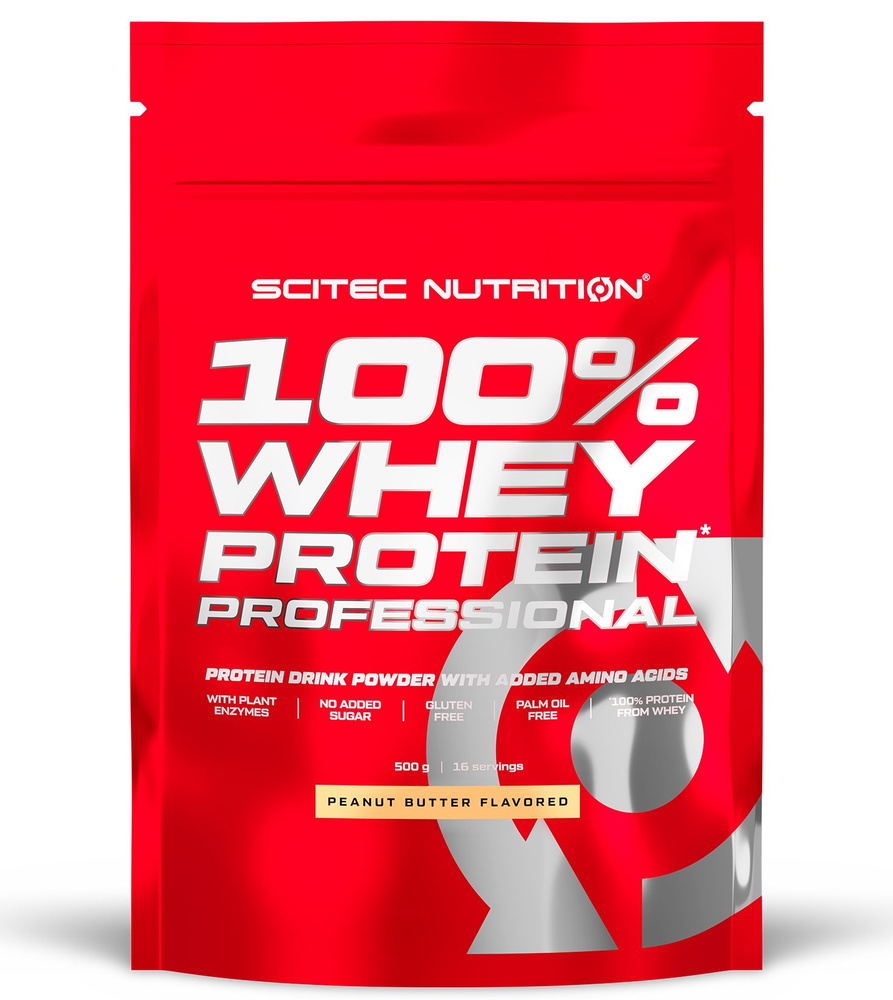 Протеин сывороточный Scitec Nutrition 100% Whey Protein Professional 500 г арахисовая паста  #1