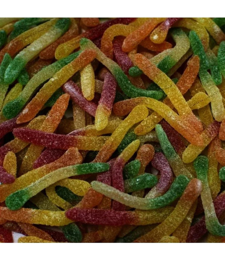 Мармелад Червячки в кисло сладкой посыпке - купить с доставкой по ...