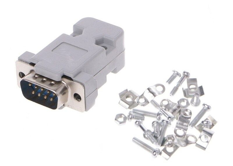 Разъем DB9M (Male) RS232 D Sub 9 пайка на кабель с корпусом - купить с ...