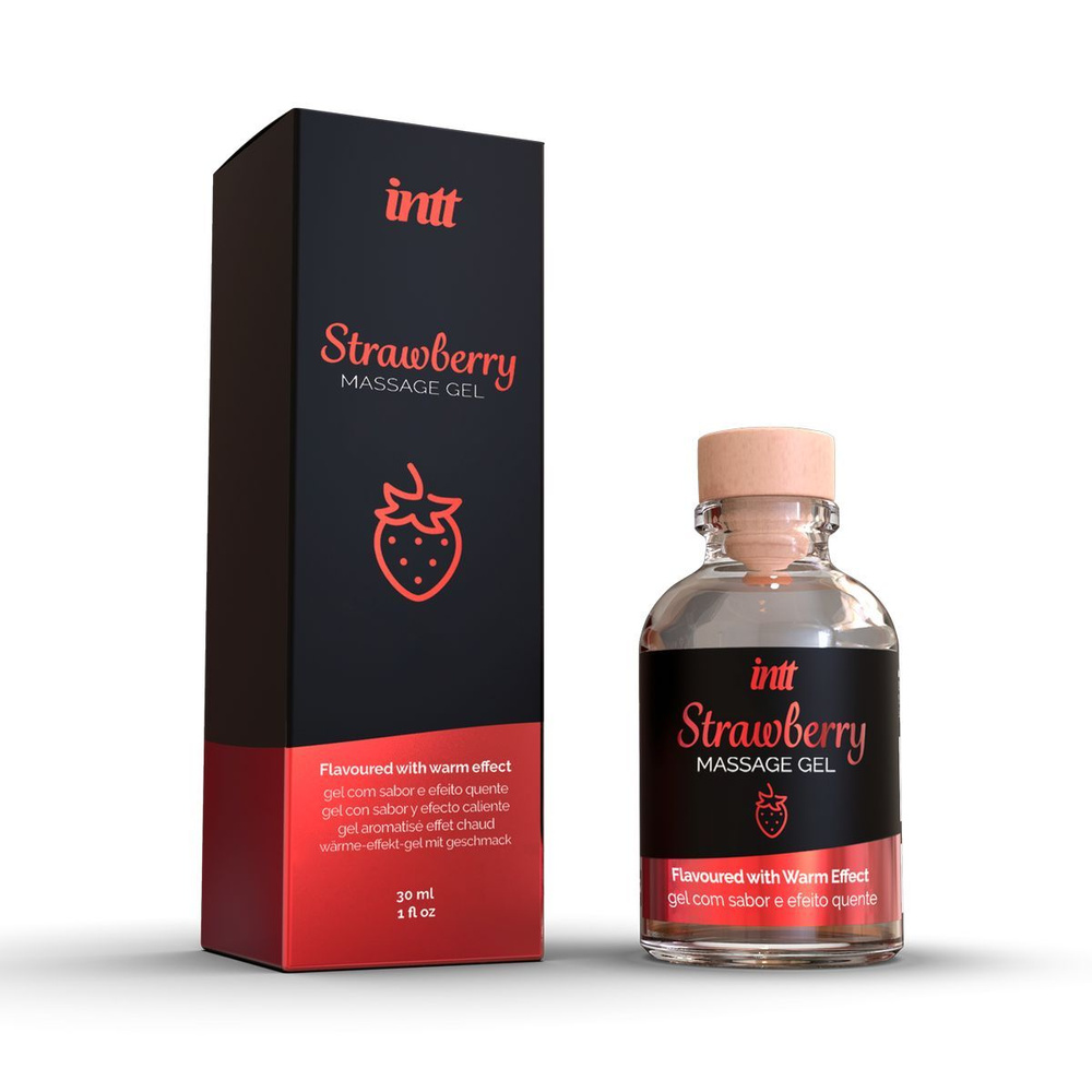 Массажный гель с ароматом клубники Strawberry - 30 мл. #1