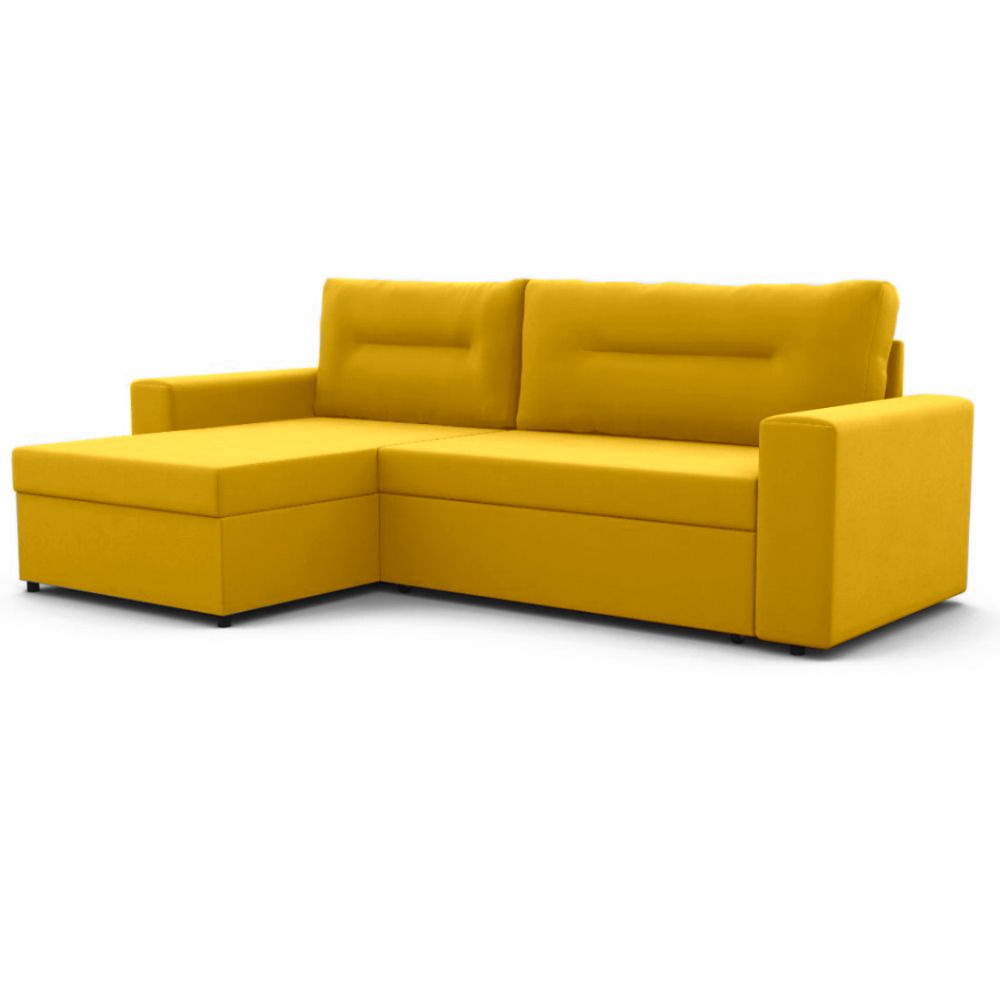 ФОКУС- мебельная фабрика Угловой диван , механизмДельфин,228х148х86см, желтый  #1