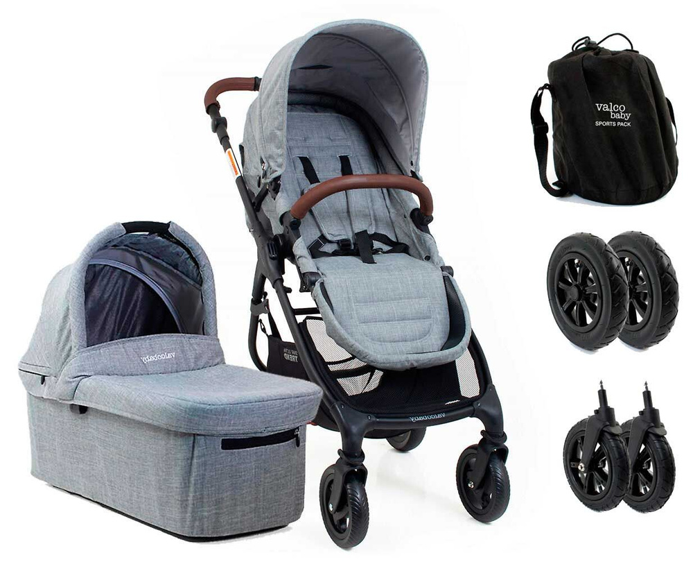 Детская коляска 2-в-1 Valco Baby Snap 4 Ultra Trend + Sport pack, цвет Grey Marle #1