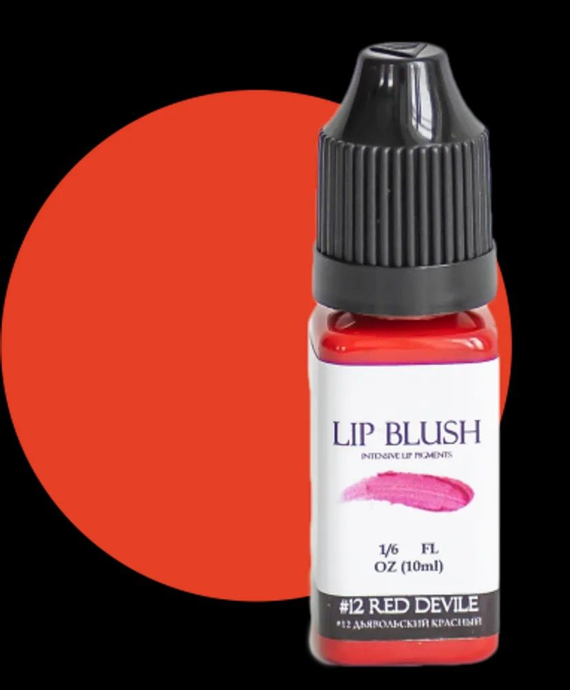 Пигмент для перманентного макияжа LIP BLUSH #12 RED DEVILE Дьявольский красный, 10 мл  #1