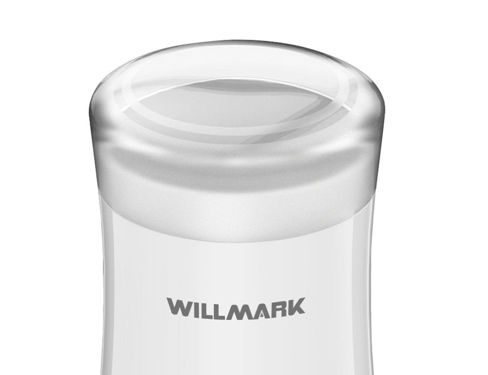 Кофемолка WILLMARK WCG-274, 200 Вт, 100 г, 1 скорость, ротационный нож, пластик, белый  #1