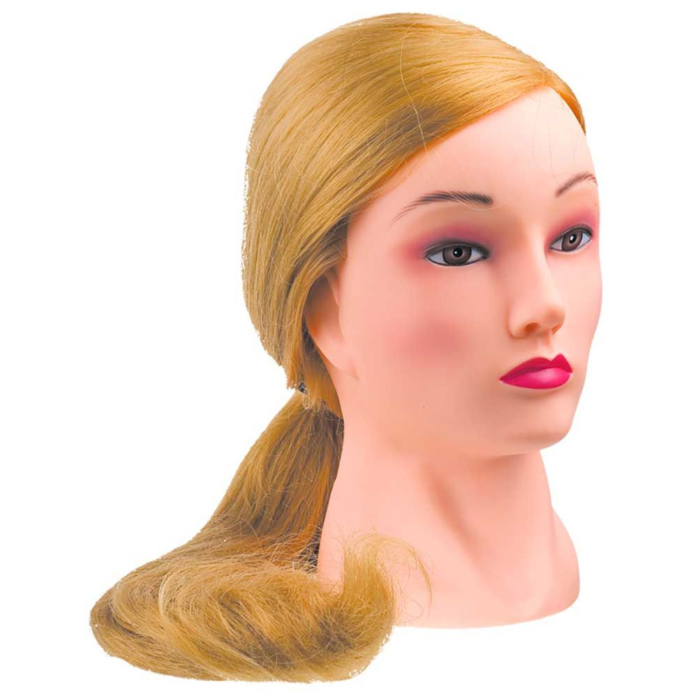 Dewal Голова учебная для причесок "блондинка", искусственные волосы 50-60 см протеин FI-2021L-408  #1