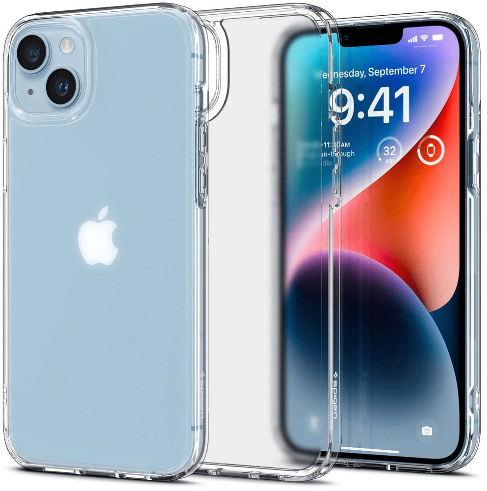 Чехол на айфон 14, IPhone 14 Чехол, силиконовый, противоударный, прозрачный, Spigen  #1