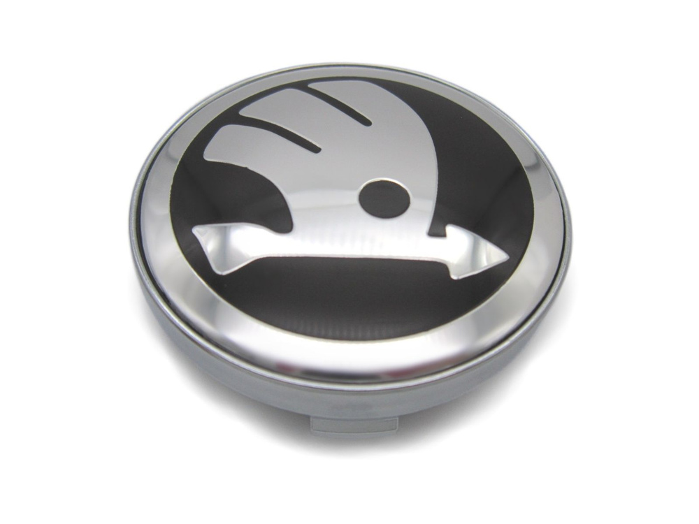 Колпачки заглушки на литые диски Шкода новый логотип 60/56 мм, 1 колпачок  #1