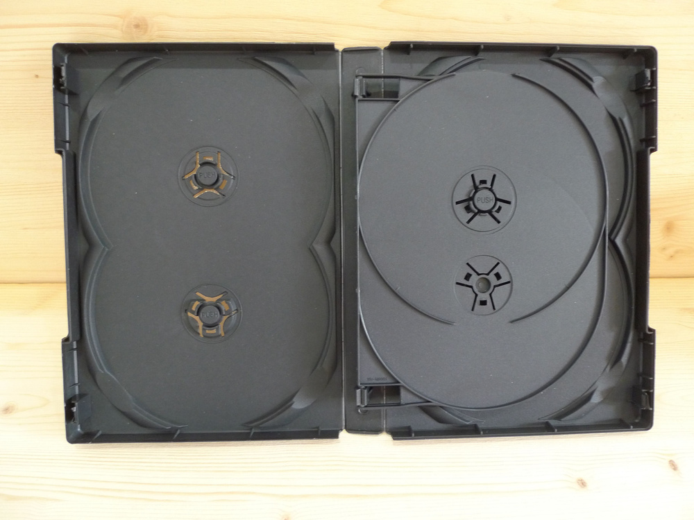 2 штуки Коробка футляр для 6 DVD CD дисков, черный, DVD Box на 6 дисков  #1