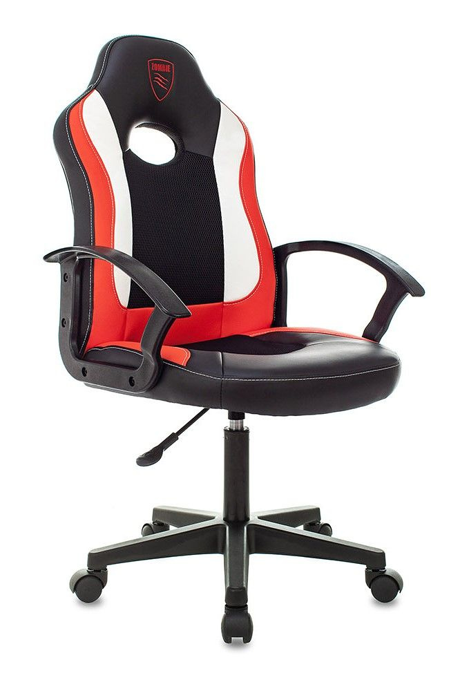 Бюрократ Игровое компьютерное кресло ZOMBIE 11 LT, Экокожа черная/Ткань черная/Экокожа красная/Экокожа #1
