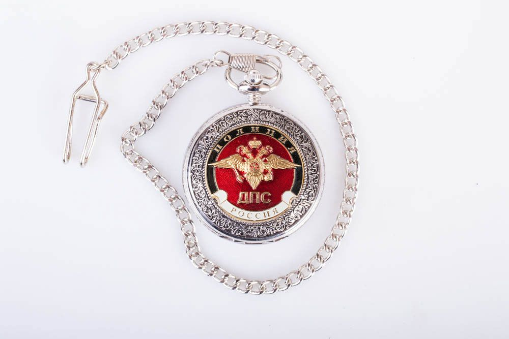 Часы карманные с металлической накладкой "Полиция ДПС" #1