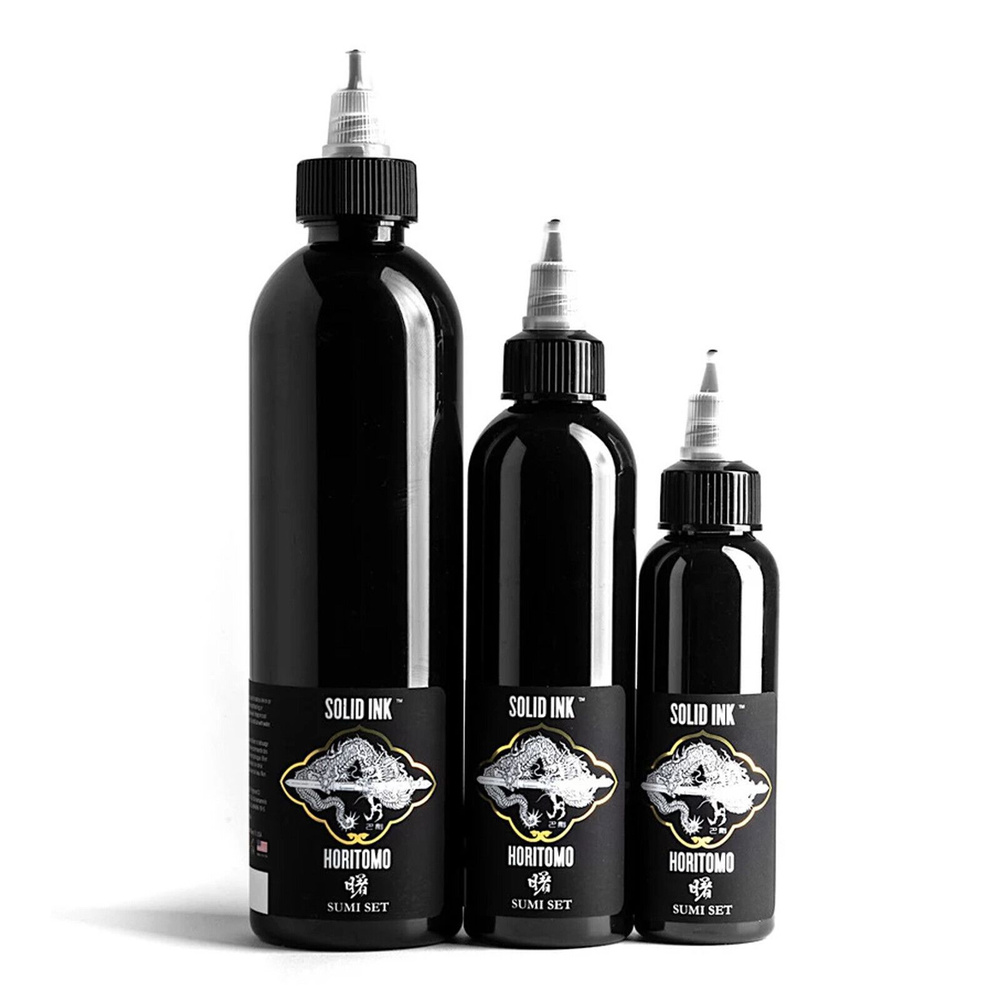 Тату краска HORITOMO SUMI BLACK unit bottle (2oz - 60мл) #1