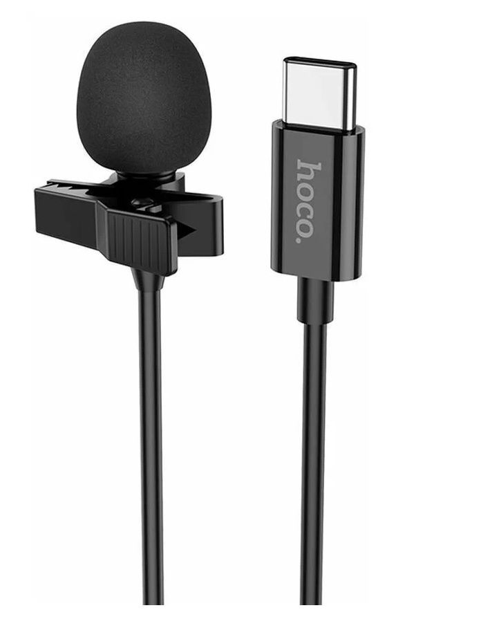 Микрофон для мобильного устройства HOCO L14 разъем TYPE-C, черный  #1