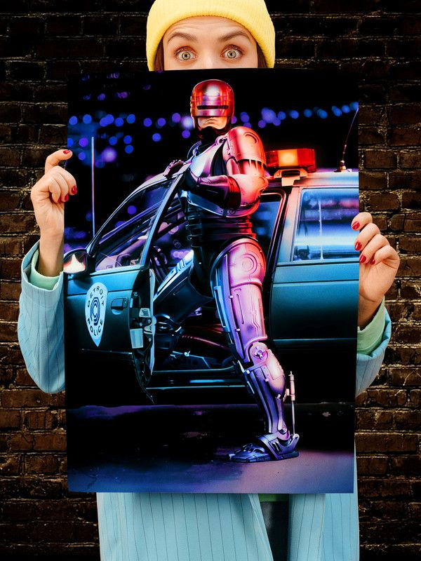 Постер интерьерный Робокоп, 70х46 см. Матовый яркий. Робот Полицейский Robocop  #1