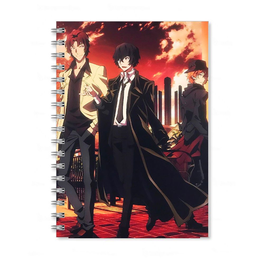 Скетчбук по аниме Проза бродячих псов (Bungou Stray Dogs, Бродячие псы, Дазай, Чуя) А5 40 листов  #1