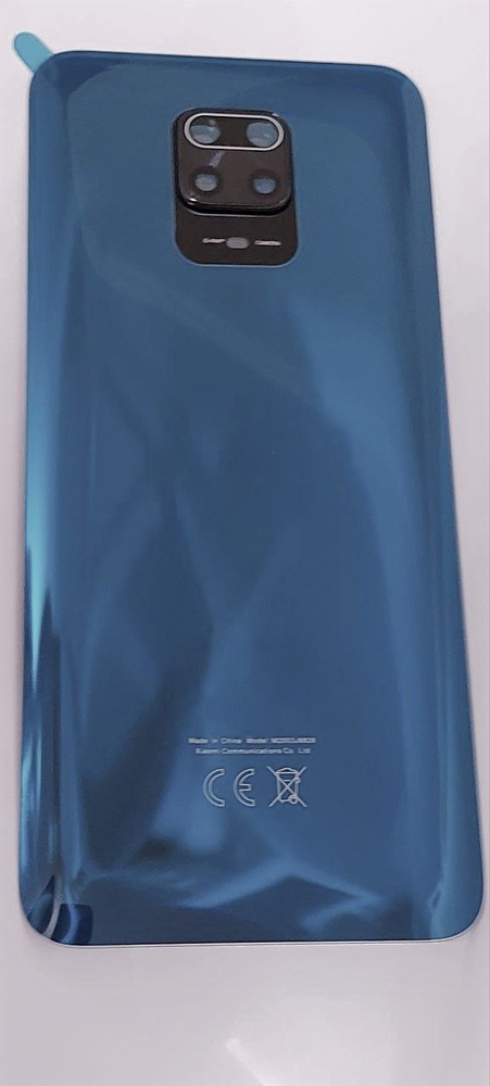 Задняя крышка для Xiaomi Redmi Note 9S/9 Pro серая со стеклом камеры (Межзвёздный серый/Interstellar #1