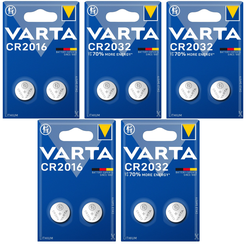 Батарейки литиевые VARTA CR2032 3В 10 шт #1