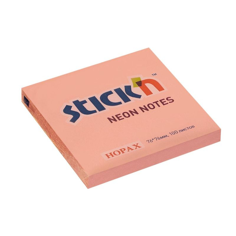 Стикеры Stickn 76x76 неон розовый 100 л. 21166 #1