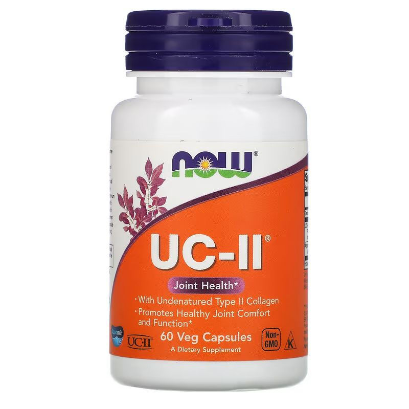 Коллаген 2 типа неденатурированный NOW Collagen UC-II, 60 растительных капсул, для связок, суставов, #1