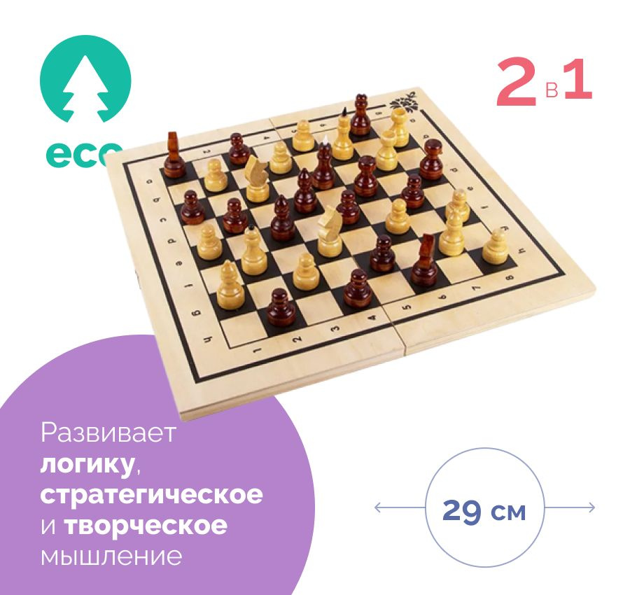 Игра 2 в 1 Шахматы,шашки ШК-24 для детей и взрослых/настольная игра/подарок  #1