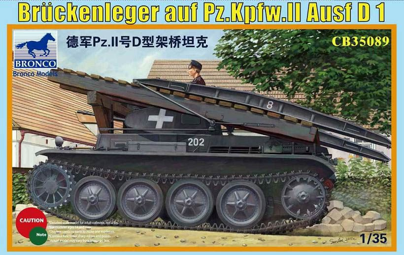 Сборная модель военной техники Bronco Models Bruckenleger auf pz.Kpfw. II ausf D1, масштаб 1/35  #1