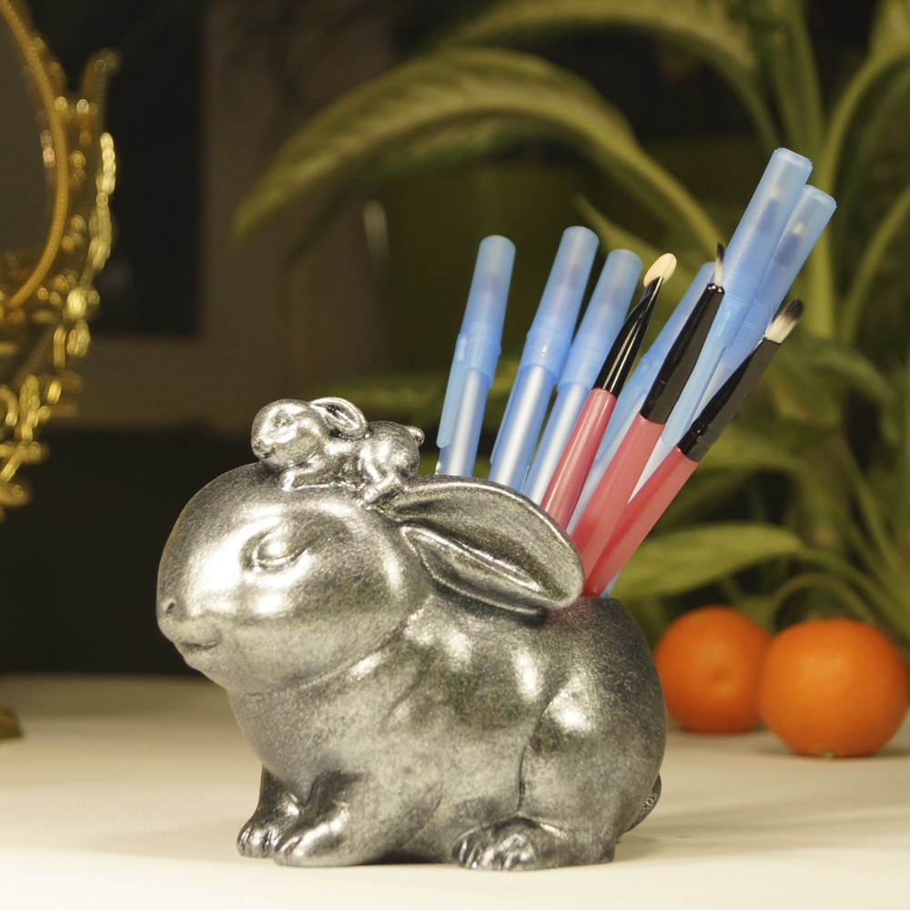 Декоративная Подставка-органайзер Кролик и крольчонок  #1