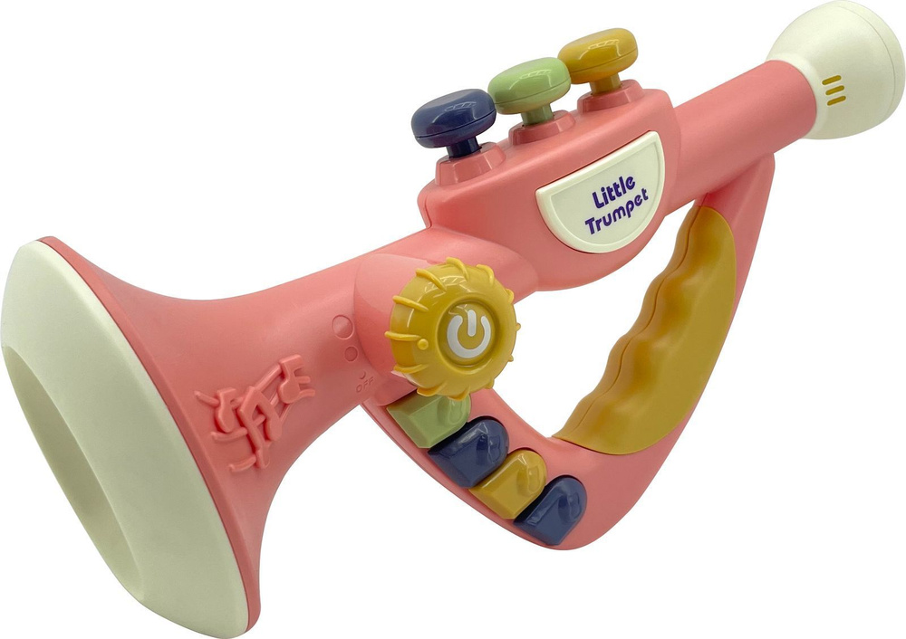 Детская труба Runjia, со светом и звуком, розовая, для детей от 1,5 лет, 69199  #1