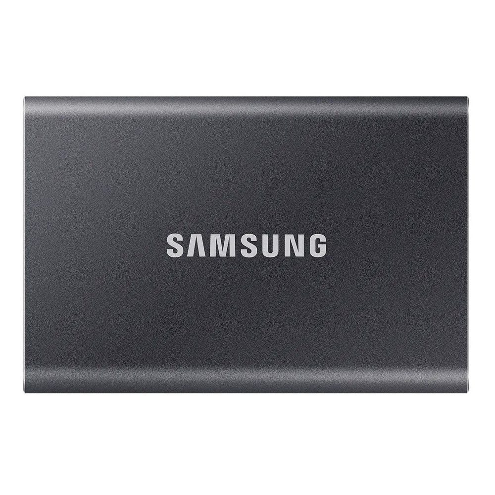 500 GB Внешний портативный жесткий диск SSD накопитель Samsung T7 Gray (MU-PC500T/WW)  #1
