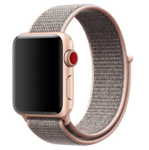 Нейлоновый тканевый ремешок для Apple Watch - SE/38-40-41 мм , розовый  #1