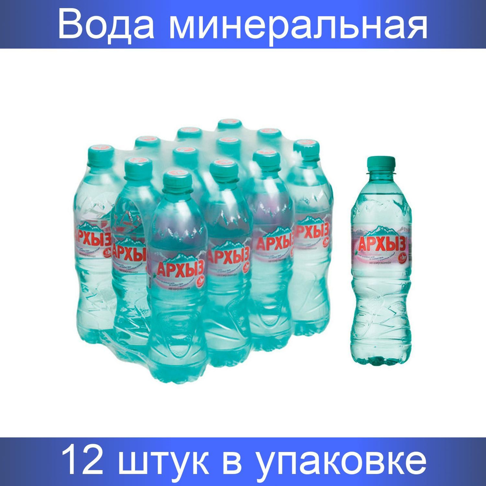 Архыз Вода Минеральная Газированная 500мл. 12шт #1