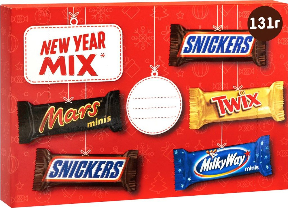 Набор подарочный MIXED MINIS New Year Big Box, новогодние сладости, 4 шт. по 131г  #1
