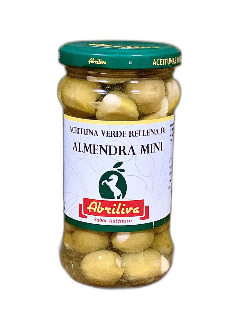 Abriliva Зеленые оливки фаршированные миндалем, 310 гр #1