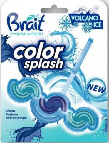 Средство для туалета - очищающий блок Brait Hygiene & Fresh "Color Splash" Volcano Ice, 1 шт  #1